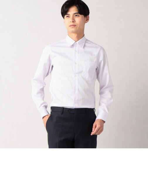 【形態安定】NEW ストライプ柄ドレスシャツ