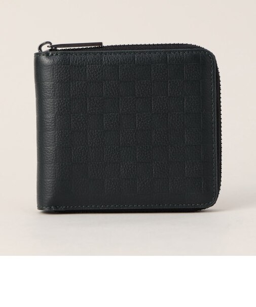 市松ラウンドファスナーショートウォレット