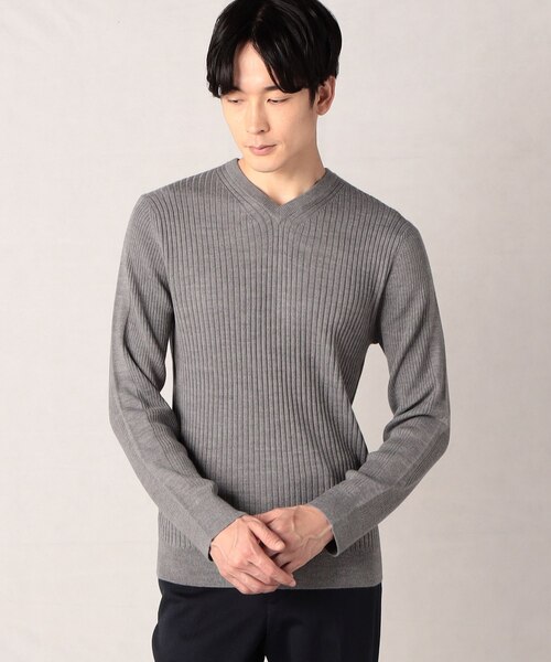 メランジ クルーネックニット｜コムサ・メンの通販｜&mall（アンド