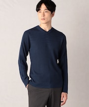 【リブ・ニット】Vネック