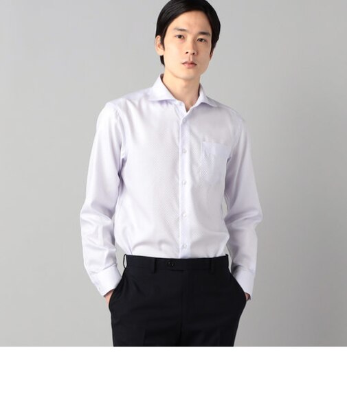 【形態安定】市松柄ドレスシャツ 24ss