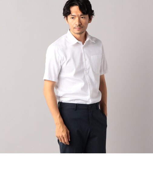 【形態安定】ストレッチドビー 半袖ドレスシャツ