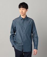 デニムライクコットンツイル レギュラーカラーシャツ