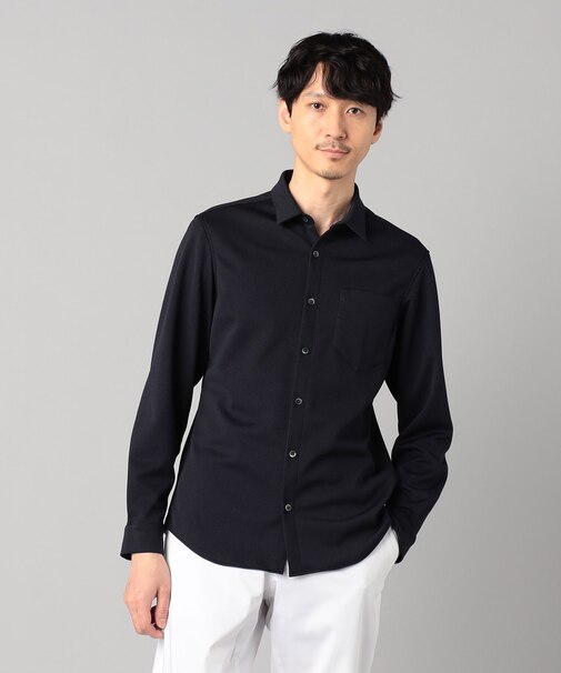 千鳥ジャージー キーボードシャツ