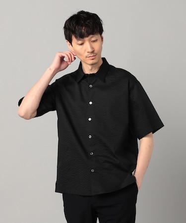 浜松織りコットンウェーブ レギュラーカラーシャツ