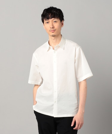 浜松織りコットンウェーブ レギュラーカラーシャツ