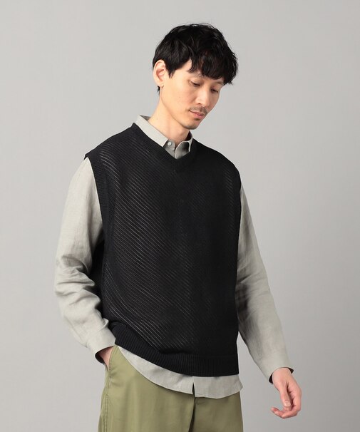 ペーパーヤーン透かし編み ベスト