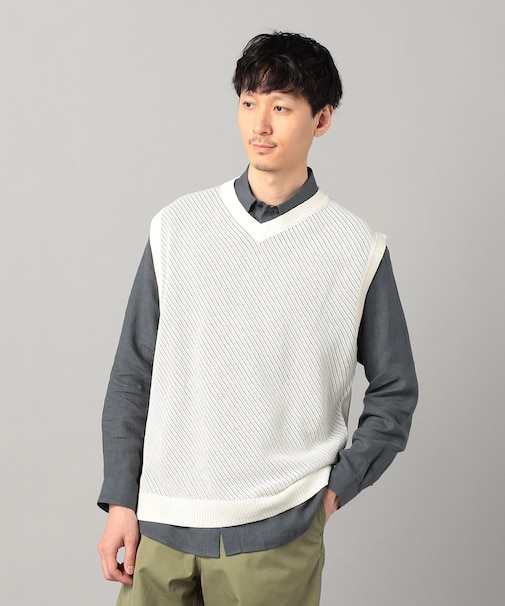 ペーパーヤーン透かし編み ベスト