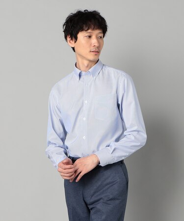 COOL MAX ストライプ レギュラーカラーシャツ