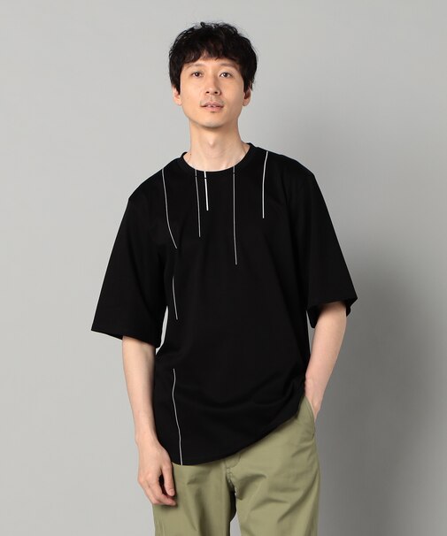シルケットスムース ラインTシャツ