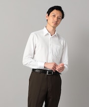 福井産 吸水速乾 2WAY　ホワイトドビー シャツ