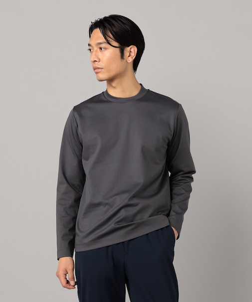 シルキーポンチ長袖ジャケTシャツ