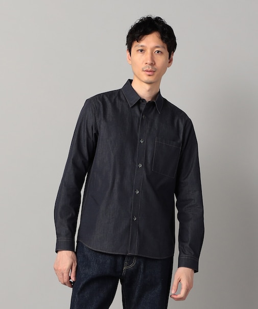 岡山産 反応染色コンパクトヤーン デニムシャツ
