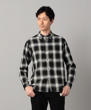 オンブレチェック レギュラーカラーシャツ