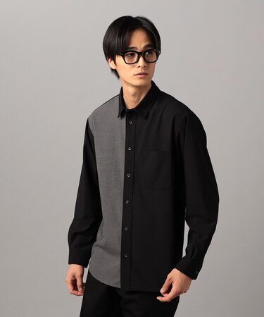 T/Rトロ カラーブロッキングシャツ