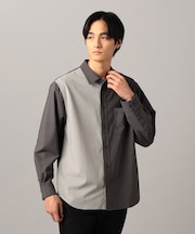 T/Rトロ カラーブロッキングシャツ