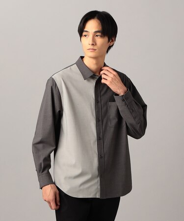 T/Rトロ カラーブロッキングシャツ