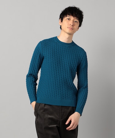 リンクスジャカード クルーネックニット