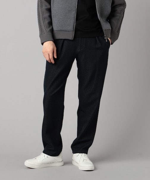 尾州産裏起毛 2WAYストレッチ タックパンツ