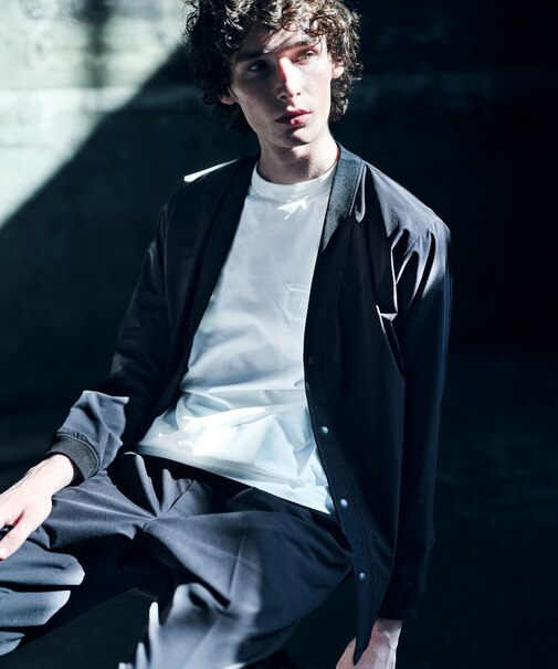 【COMME CA MEN BLACK】4WAYテック カーディガン