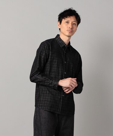 チェック コーデュロイ シャツ