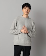 メランジ クルーネックニット