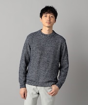 メランジ クルーネックニット
