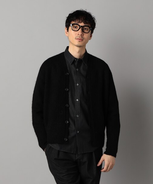 アルパカシャギー カーディガン