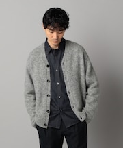 アルパカシャギー カーディガン