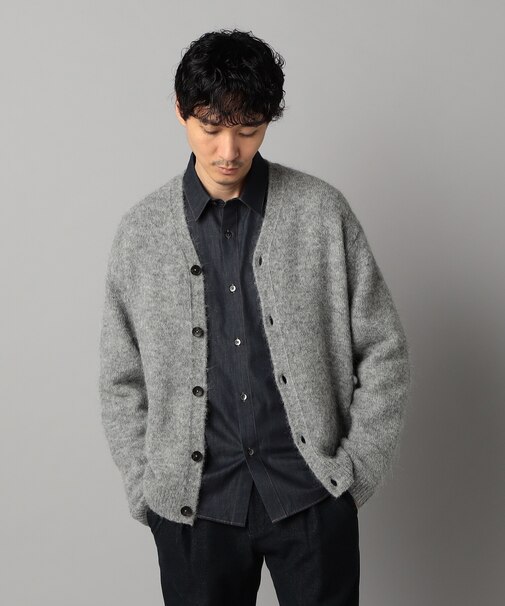 アルパカシャギー カーディガン