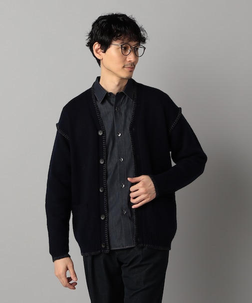 ブランケットステッチ カーディガン