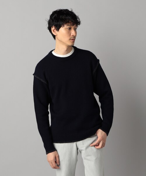 メランジ クルーネックニット｜コムサ・メンの通販｜&mall（アンド