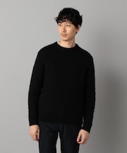 アルパカシャギー クルーネックニット