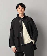 【セットアップ対応】ソフトサーモ(R)グレンチェック スタンドカラーコート