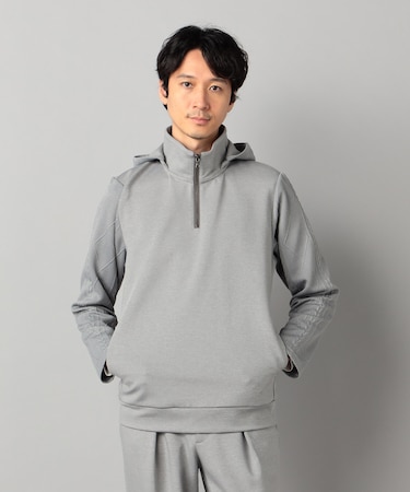 ダウンファブリック ハーフジップパーカ