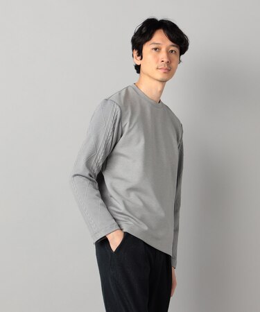 ダウンファブリック クルーネックプルオーバー