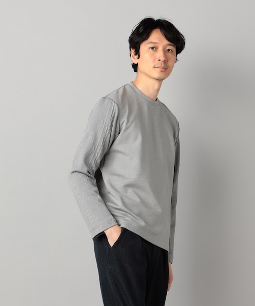 ダウンファブリック クルーネックプルオーバー