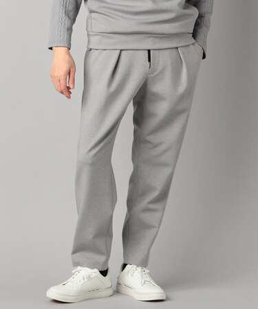 ダウンファブリック タックテーパードパンツ