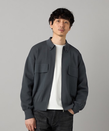 オーバーサイズ ニットブルゾン