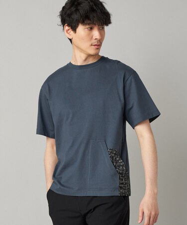 安全ピン柄 ポケットTシャツ