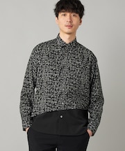 ピンパターン 切替シャツ