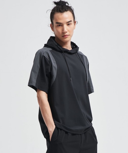 【COMME CA MEN BLACK】アクティブドライ フーディー