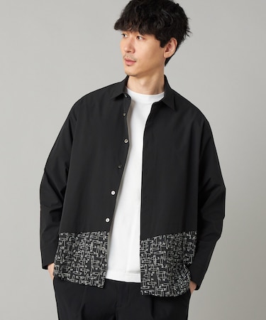 ピンパターン 切替シャツ（プレーン）