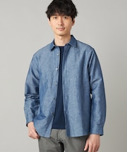 リネンダンガリー レギュラーカラーシャツ