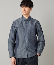 リネンダンガリー レギュラーカラーシャツ