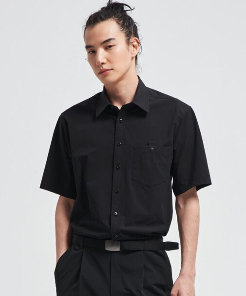 【COMME CA MEN BLACK】4WAYテック半袖シャツ