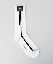 ライン柄 クルーソックス