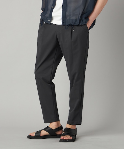 【撥水】ドビーワッフル タックパンツ