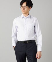 【超形態安定】【市松柄】ジャカード レギュラーカラーシャツ