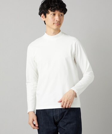 【吸水速乾】モックネック ロングスリーブ Tシャツ